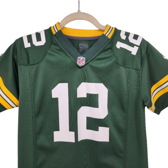 Nike NFL On Field Packers Aaron Rodgers Green Football Jersey Boys Medium - Picture 2 of 11